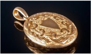 Victorian 18ct Gold Fancy Locket/Pendant. Height 1.5 inches. Not marked but tests high carat gold.