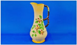 Carlton Ware Large Jug ` Apple Blossom ` Design. Height 13 Inches.