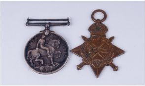 WW1 British War Medal & 1914-15 Star, Awarded To 22750 A J N Case A.B.R.N
