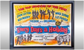 Pop Poster Original 1965 30x40`` `Every Days A Holiday` with Freddie & The Dreamers and Others.