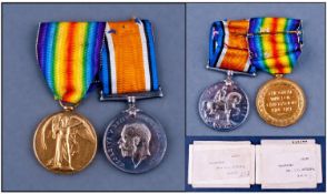 WW1 British War And Victory Medal, Awarded To T4-186545 Dvr G W  Guthrie A.S.C. Together With