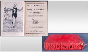 Old 1935 Hard Back Book `Encyclopedia Of Sports Games And Pass Times`.