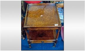 A Burr Oak Reproduction Bedside Cabinet, with a slide top and platform and drawer below. A.F. 24