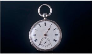 Victorian Silver Open Faced Pocket Watch. Hallmark London 1882. G.W Howie Dundee. Working order.