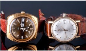 Two Gents Automatic Wristwatches, Comprising A Tissot With Silvered Dial, Gilt Batons And Date