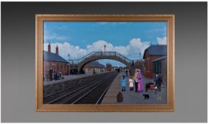 Joe McGinn Title ` Murton Station ` Oil on Board, Signed Titled to Obverse by Artist. 20 x 30