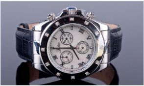 Belmar Seamaster Stainless Steel Chronograph Gents Wrist Watch. Number 13-5039C. Features mother of