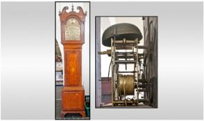 Brass Faced Grandfather Clock by Schofield Major E Rochdale, born 1707 died 1783, clockmaker