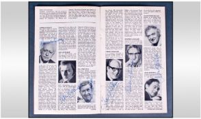 Dads Army Autographs, Wonderful Set Of 9 Autographs in stage programme 1976, all stars on Bill