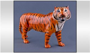 Beswick Wild Animal Figure ``Tiger.`` Model number 2096. Designer Graham Tongue. Issued 1967.