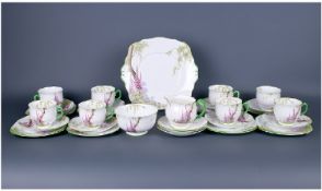 Royal Albert Vintage 33 Piece Tea Service. ``Foxglove`` pattern. Registration number 769204. All
