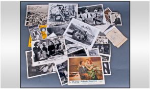 Autograph Collection On Photographs, Pages to include Van Johnson, Dennis Price, Julie Andrews,