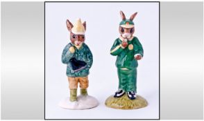 Royal Doulton Bunnykins. 1, Stopwatch bunnykins, figure of the year 2002, original box and