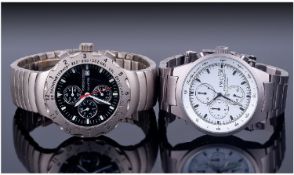 Two Modern Chronograph Style Wristwatches.