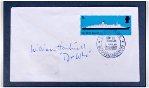 William Hartnell Autograph, The First Doctor Who Signed On 1969 F.D.C `QE2` envelope, scarce.
