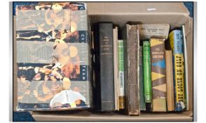 A Box of Assorted Sporting Books. mainly golf including The Long Green Fairway by Pat Ward Thomas,