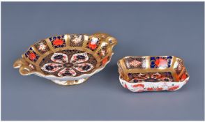 Royal Crown Derby Old Imari Pattern Two Handled Footed Dish. Pattern number 1128. Date 1993.