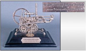 A Model Of Richard Trevitfricks Steam Locomotive Invented In 1804 On Its 200th Anniversary 2004.