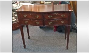A Reproduction Mahogany Inlaid Side Cabinet, In The Sheraton style with 3 drawers above and 3