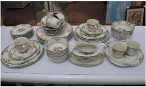 Royal Doulton ``Kingswood`` Fine China 56 Piece Dinner Service. Comprising 8 cups and saucers, 6