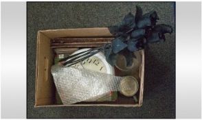 Misc Box, Containing English pewter tankard, Boxed Sheffield stainless steel carving set, White