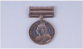 Queens South Africa Medal, With Two Clasps, Cape Colony, Orange Free State, Awarded To 8929 PTE T