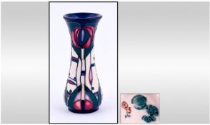 Moorcroft Rennie Macintosh Pattern Small Vase. Circa 1995. Stands 5 inches in height. First quality