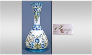 William Moorcroft Signed James Macintyre Florian Ware Vase, Decorated with Forget-Me-Nots and