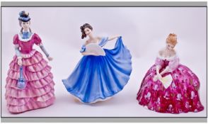 Three Royal Doulton Figures ``Diane`` HN 3604 ``Elaine`` HN 2791 And ``Victoria`` HN 2471