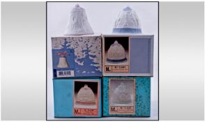 Lladro Four Assorted Christmas Bell`s. All boxed. First quality and mint condition.