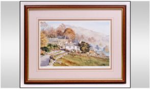 Judy Boyes Framed and Mounted Limited Edition Print. Signed in pencil lower right. Titled `Town End