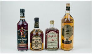 Collection Of Four Unopened Alcohol Bottles. Comprising William Grant`s Scotch Whiskey, All Malt