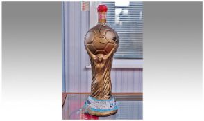 1990 Football World Cup Interest, Commemorative Decanter In The Form Of The World Cup Trophy,