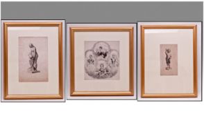 Three Gilt Framed Prints. `The Danaid` by W. Roffe, 16 inches by 22 inches. `The Princess Alice` by