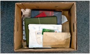 Box Of Stamp Albums And Loose Stamps, etc