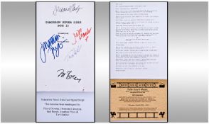 Tomorrow Never Dies Script Signed by 5 of the Cast - Pierce Brosnan, Desmond Llewelyn, Judy Dench,