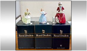 Three Royal Doulton Figures. Comprising; 1, Best Wishes, HN 3426, issued 1993, modelled by M