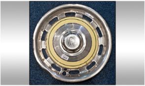 Rolls Royce Hub Cap With Enamel Trim. Dents To Edge.