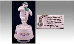 Royal Doulton The Original Snowman Musical. Working order. Playing ``Snowman Magic.`` Original box.