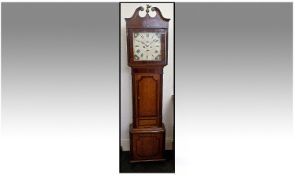Early 19th Century (Two Hole) 8 Day Grandfather Clock, with an SQ dial painted to each corner with