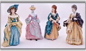 Four Royal Doulton Figures, The Hon. Frances Duncombe, HN 3009, no 59/5000, Height 9¾ Inches,