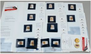 The Changing Face of Britons Coinage Collection ( 12 ) Coins, All Layered with Pure 24ct Gold - All