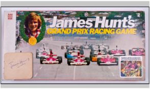 James Hunt Autograph plus James Hunt Motor Racing Board Game. Complete.