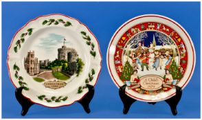 Wedgwood Queensware Two Childrens Christmas Plates, 1979 and 1980. original boxes.