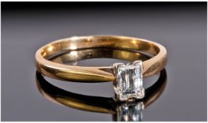 18ct Gold Diamond Solitaire, Set With A Modern Fancy Millennium Cut Diamond, Fully Hallmarked,