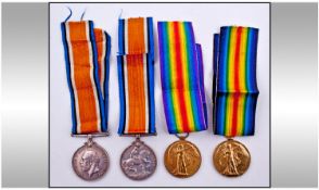 WW1 Medals, War And Victory Medals Awarded to - 9201 A. CPL. P. Dowling. R.A. And 241177 PTE J D