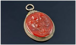 Carved Stone Pendant.