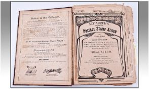 Wonderful Old Schaubek Illustrated Stamp Album From 1908, so lots of really old stamps. Contains a