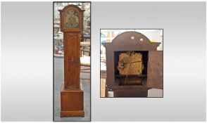 Oak Cased Grand Daughter Westminster Striking 8 Day Chiming Clock. c.1920`s. Stands 52 Inches High,