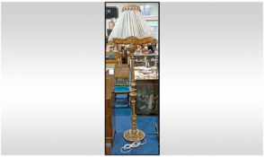 Rococo Style Gilt Standard Lamp, Height 60 Inches